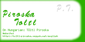 piroska toltl business card